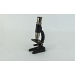 A Vintage Juniors / Starter Microscope, Complete With Lidded Box In Good Condition. Height 7