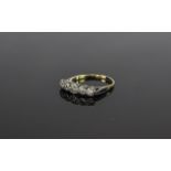 18ct Gold Diamond Ring Five Illusion Set Round Cut Diamonds, 18ct + Plat, Estimated Diamond