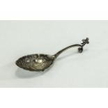 Continental Silver Caddy Spoon 19thC Length 5 Inches