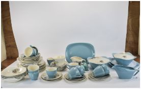 Meakin Rock Fern Retro Tea and Dinner Set. Approx (63)pieces.