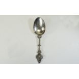 Dutch Early 19th Century Silver Rattail's Anointing with Elaborate Decorated Handle.