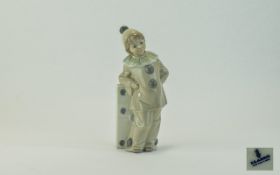 Lladro Figure ' Girl with Domino ' Model Num 1175. Issued 1971 - 1981. Height 7.75 Inches. Mint