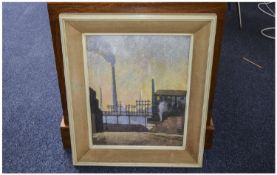 Framed Pastel 'The Age of The Steam, Preston' By J A Clarke, local artist. Signed lower left,