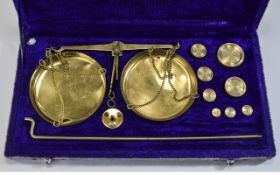 Small Set Of Brass Pan Scales With Weights,
