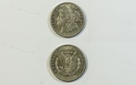 American - Morgan Silver One Dollar, Date 1921, Mint Mark San Francisco,