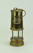 Ferndale Coal and Mining Co Colliery Brass Miners Lamp, Paraffin Use Only. 8.5 Inches High.