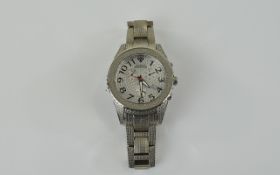 Gents Aqua Master Wristwatch. Diamond set dial,bezel and bracelet in stainless steel.