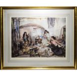 William Russell Flint 1880 - 1969 Pencil Signed Ltd Edition Colour Print / Lithograph. Titled ' A