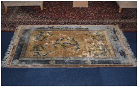 Chinese Carpet of Excellent Quality. Size 73 Inches x 49 Inches. Certificate Included.