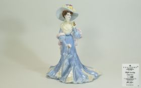 Coalport Hand Decorated Ltd and Numbered Bone China Figurine ' High Society ' Lady Sara,