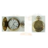 Waltham Keyless Gold Plated Full Hunter Pocket Watch. c.