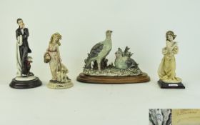 Capodimonte Figures ( 4 ) In Total. All Signed by Belcari, Giuseppe Armani. Tallest Figure 8.