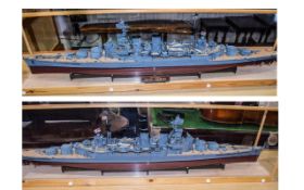 Hachette - Large and Impressive Hand Built Model, of The H.M.S. Hood. Comes Complete with Hand Built