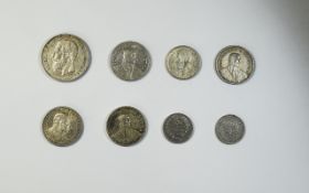 A Good Collection of High Grade Silver Coins ( 8 ) In Total,
