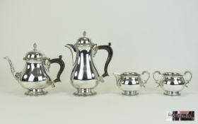 Walker and Hall Silver 4 Piece Tea and Coffee Service,