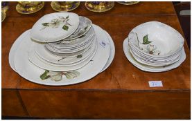 Midwinter Modern Fashion Shape Staffordshire Part Teaset comprising two large platters, 12 side