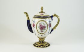 Franklin Mint House of Faberge Hand Painted - Faberge Egg Imperial Teapot,