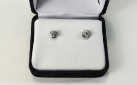 Ladies Pair of Diamond Earrings.