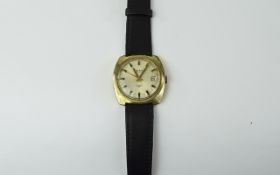 Gents Wristwatch, silvered dial with date aperture, baton numerals. Automatic movement.