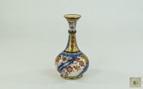 James Macintyre Aurelian Ware - Designed Bottle Shaped Vase. c.1897. Shape No. M209. Stands 6.25