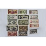 A Collection of 1920's, 1930's and 1940's Bank Notes. 1000 Yuan To One Yuan Issued By The Central