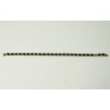 14ct Gold Tanzanite Tennis Bracelet,