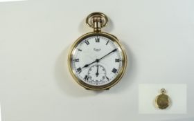 Limit - 1920's Gold Plated Open Faced Pocket Watch with Dennison Watch Case,