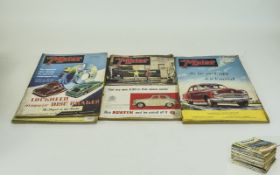 Box Of 20 Autocar & Motor Magazines 1953-1958. Including 2 car magazines from Autocar 1955.