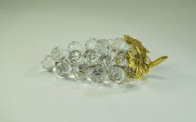 Swarovski Silver Crystal ' Bunch of Grapes ' with Gold Stem. 011864 7509 150070.