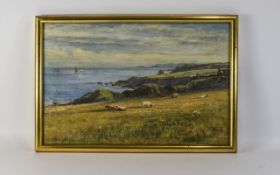 John Campbell Mitchell 1865 - 1922 RSA RSA Coastal Seascape of The Isle of Skye, Oil on Panel.