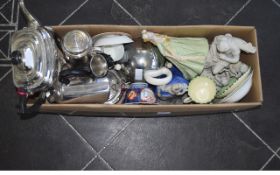 Misc Lot Of Pottery And Silver Plated Ware