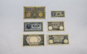 Banca Nationala A Romaniei Collection of Bank Notes ( 6 ) In Total.