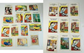 Collection of 36 Mid 20thC Comic Postcards,