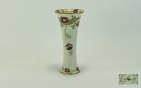 William Moorcroft Macintyre Signed Vase, 18th Century Pattern with Classical Swags and Forget-me-