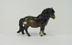 Beswick Horse Figure - Shetland Pony. Model No 1033. Designer A. Gredington. Height 5.75 Inches.