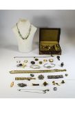 Collection Of Costume Jewellery Comprising Bracelets, Rings, Brooches, Chains,