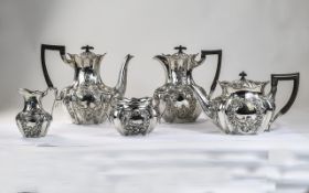 Walker & Hall 19th Century Excellent Quality and Impressive 5 Piece SIlver Plated Tea and Coffee