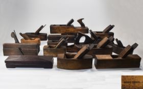 A Very Good Collection of Quality and Vintage / Antique Planes + Two Sharpening Blocks ( 15 ) In