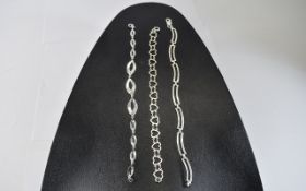 3 Silver Bracelets,