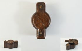 An Early 19th Century Interesting and Unusual Pocket Mahogany Puzzle Snuff Box. 2.