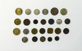 A Collection of Silver and Bronze World Coins - High Grade ( 26 ) In Total.