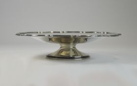 Art Deco Silver Pedestal Bowl with Shaped Border. Hallmark Birmingham 1931, Makers B.B.S.Ltd.