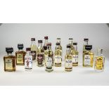 Collection Of 15 Unopened Miniature Spirit Bottles, Whisky, Gin etc,