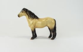 Beswick Horse Figure ' Highland Pony ' Mackionneach - Dun Colour way. Model No 1644. Designer A.