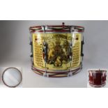 Military Interest Painted Tenor Drum, The East Lancashire Regiment,