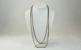 Victorian 9ct Gold Guard Chain, Marked 9ct.
