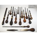 A Very Good Collection of Quality Vintage and Antique Screwdrivers and Chisels ( 15 ) In Total.