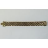 A Vintage and Expensive Nice Quality 9ct Rose Gold Broad and Stylish Bracelet.