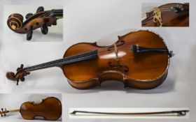 Cello P & H London with Master Class Horse Hair Strung Box. Excellent Quality. Label to Interior