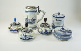 A Collection of Dutch Delft Hand Painted Assorted Items ( 6 ) In Total. All Items In Mint Condition.